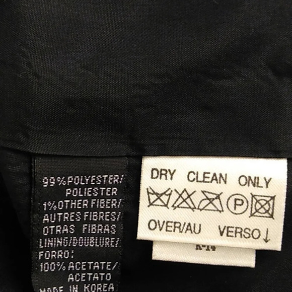 Liz Claiborne Collection black, silver pinstripe, pockets, blazer jacket - Picture 9 of 10